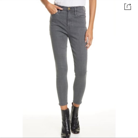 Frame Denim Denim - Frame Ali high-rise in grey plaid